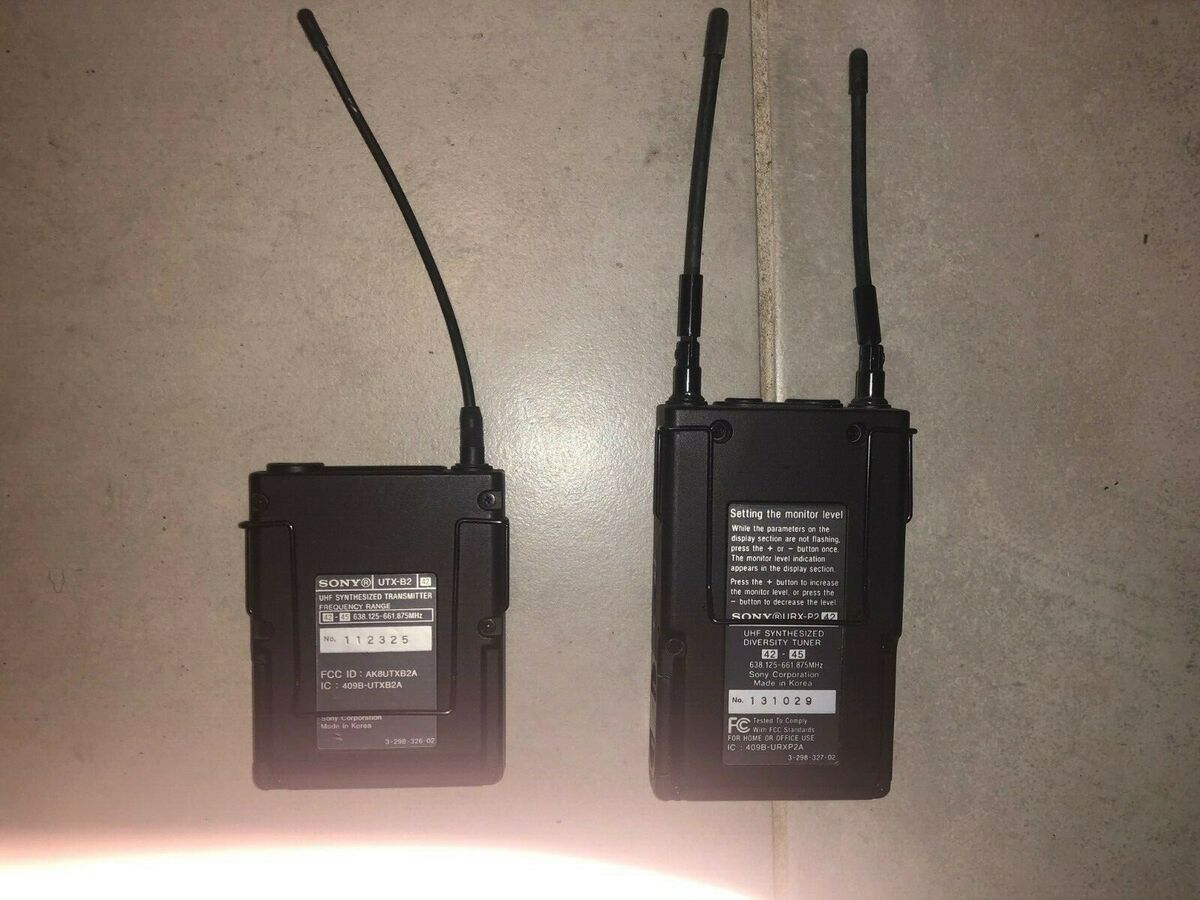Sony UTX-B2 UHF Transmitter & URX-P2 UHF Diversity Tuner Mic Sony UTX-B2 UHF Transmitter & URX-P2 UHF Diversity Tuner Mic