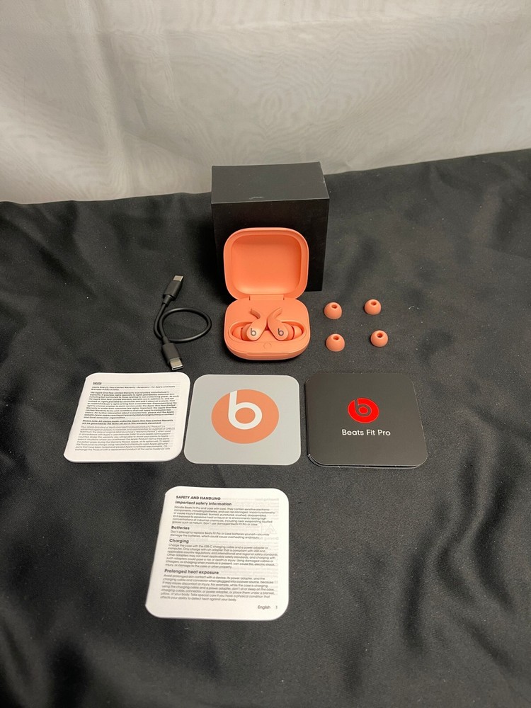 Beats By Dr. Dre Fit Pro A2577 Coral Pink Noise Cancellation Wireless Earbuds