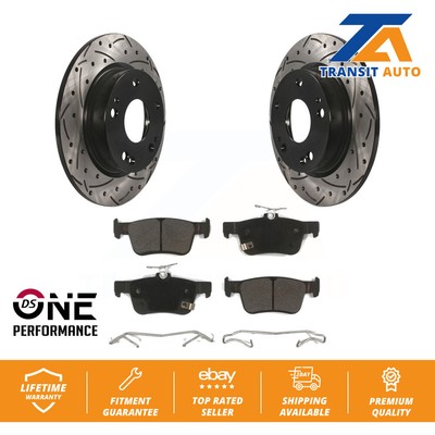 Front Rear Disc Brake Rotors And Semi-Metallic Pads Kit For Honda Civic Acura ILX