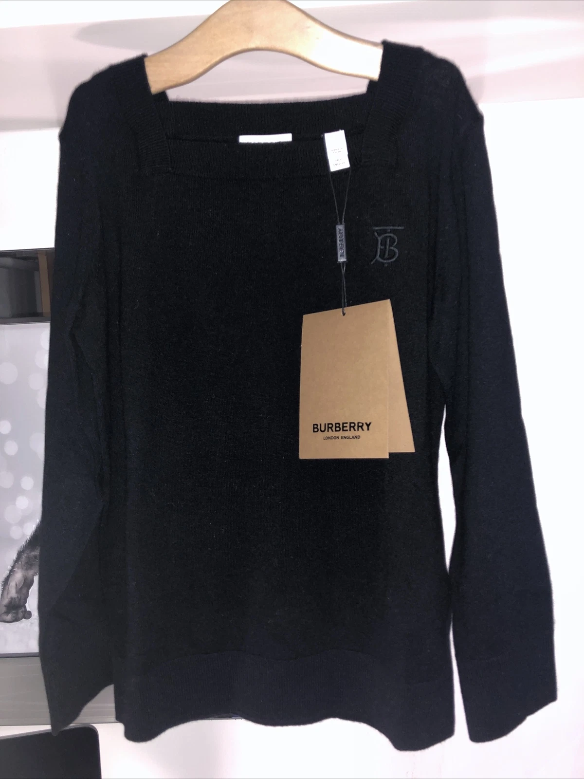 Maglione cashmere BURBERRY BAMBINI Burberry taglia 10Y nero