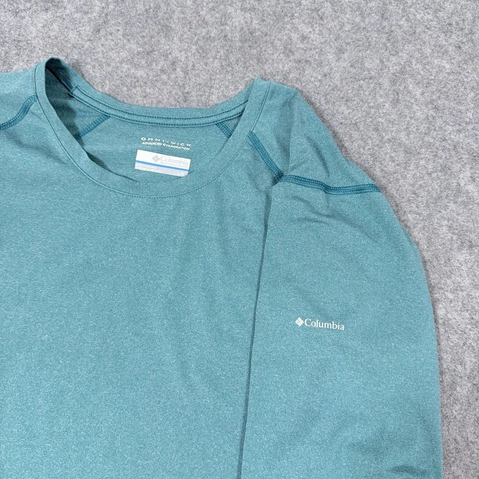 Рубашка Columbia Omni-Wick с длинным рукавом улучшенное испарение мужская размер большой бирюзовый - Изображение 4 из 4