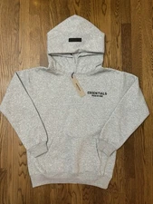 Fear of God Essentials Hoodie - Light Heather Gray - Size Small