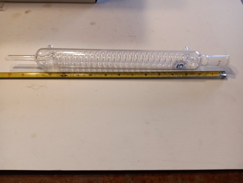 Lab Glassware, Condenser, Distillation Spiral Coil Glass, General Glass Blowing