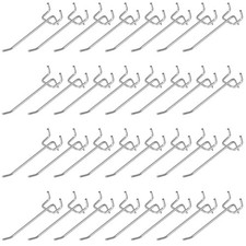 100 Pack 4 Inch Pegboard Hooks, Heavy Duty Metal Peg Board Accessories Fit 1/4"
