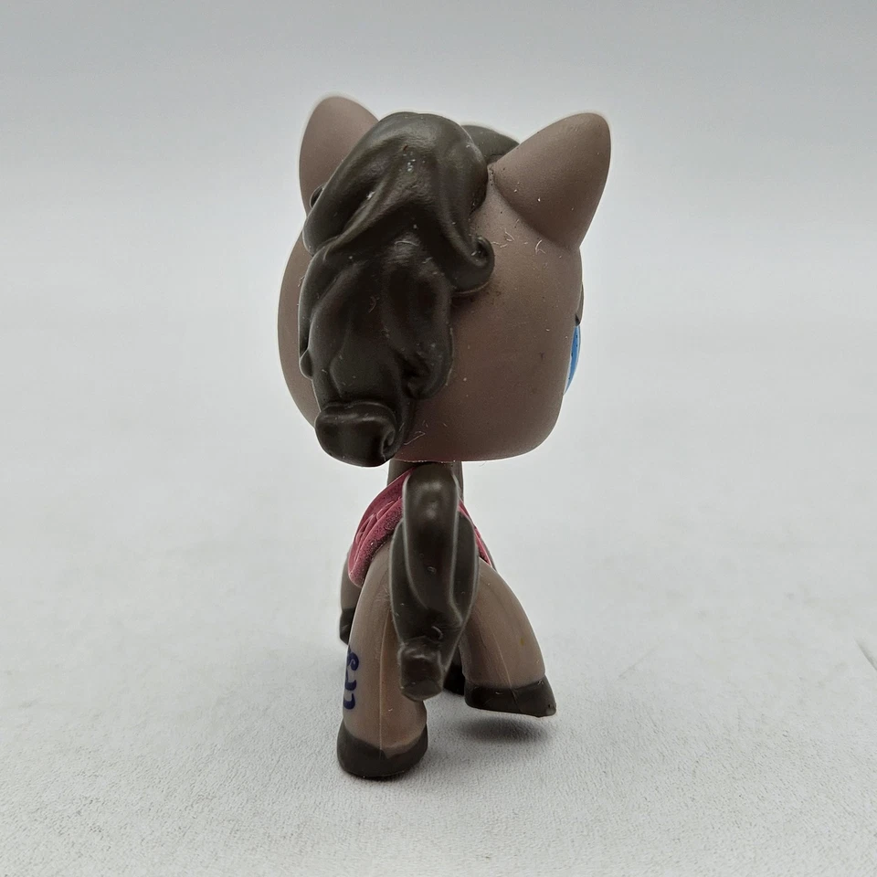 Фигурка Hasbro Littlest Pet Shop LPS пони лошадь жеребенок карие голубые глаза 2007 C0291B - Изображение 3 из 4