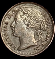 1884 Queen Victoria One Third Farthing Vintage Coin Great Britain Rare