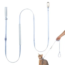 Ultra Lightweight Cat Leash Adjustable with Padded Handle, Soft Thi... Fast Ship