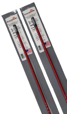2 Lot Everhardt TSM2-R CB Fiberglass 2 ft Antenna  Super Flex  3/4 Wave - Red