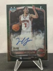 2025-26 Bowman - Chrome Autographs Milos Uzan #CPA-MU Reptilian Green /99
