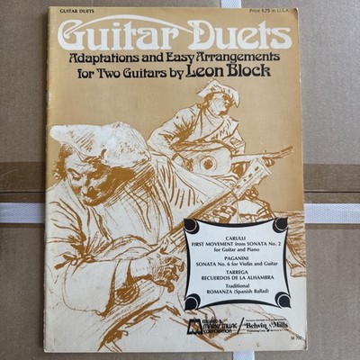 Leon Block Guitar Duets For Classical Guitar Rare Sheet Music,1980 ...