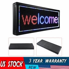 LED SIGN 3-COLOR PROGRAMMABLE OUTDOOR LED SCROLLING MESSAGE BOARD SIGN 40“x15” 