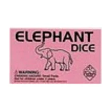 Koplow Animal Dice d6 16mm Elephant Dice - Grey w/Black (5) NM