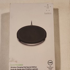 Belkin BoostCharge Wireless Charging Pad Fast Charge Black 5ft Stainless Steel