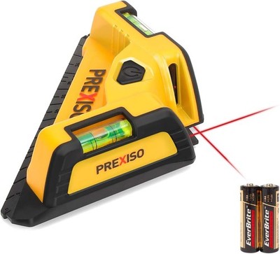 PREXISO Winkellaser mit Wasserwaagen, 10M roter Laser, Fliesenlaser 90 Grad