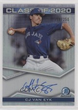 2020 Bowman Draft Class of 2020 Auto 218/250 CJ Van Eyk #C20A-CV Auto 0q21