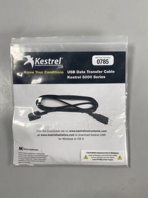 Kestrel USB Data Transfer Cable 5000 Series IR Black (0785)