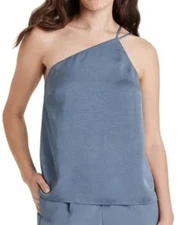 NEW A New Day Women's One Shoulder Tank Top Dark Blue Size XS