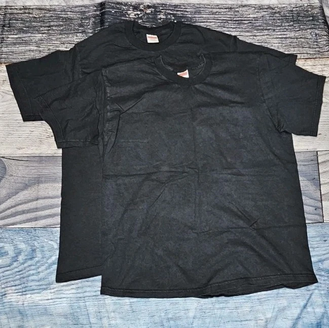 T shirt Supreme homme grand noir uni blanc manches courtes coton décontracté USA 