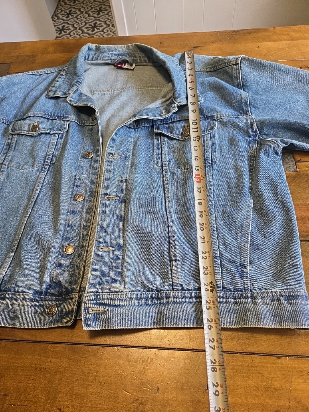 Vintage 90s Marlboro RedStar Denim Trucker Jacket Men's 2XL XXL Oversized Rare image 7
