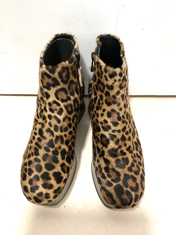 Fernando Pensato Sandales Compensées En Daim Léopard Taille 38 - Photo 2/4