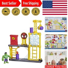 Ultimate Hulk Playset Prescolare: Torre, Parete e Gru per Epic Smash Adventures