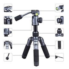 GT225A QB10 Carbon Photography Tripod Gimbal with Handle Live Streaming Holder