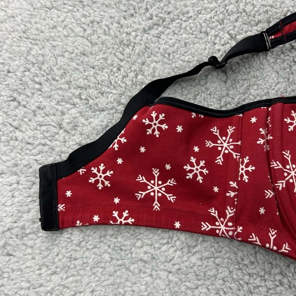 Sujetador Cacique 38DD Cobertura Completa Lane Bryant Copo de Nieve Vacaciones Navidad Sujetador Foto 4 de 4