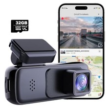 4K Dual Dash Cam Front  Rear with WiFi, Night Vision, 64GB Storage Capacity