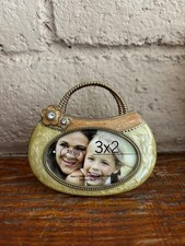 Vintage Metal Purse Picture Frame-holds 3 x 2 Inches