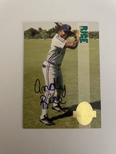 1993 Classic Four Sport Collection Andy Rice #295 (RC) Auto Baseball Card