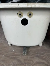 Antique White Clawfoot Bath Tub-refurbished 