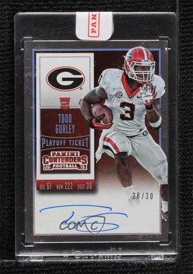 2015 Panini Contenders RPS Playoff Ticket /30 Todd Gurley II Rookie Auto RC fm1
