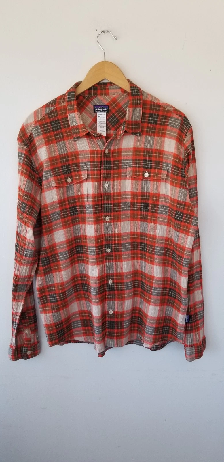 Patagonia Shirt Mens Large Button Front 2 Pockets Outdoor 53832*