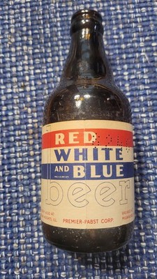 1940s IRTP Red White & Blue 12oz Beer Bottle - Premier-Pabst Corp. Milwaukee, WI