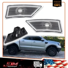For 2019-2021 Ford Ranger Clear Lens Front Fender Side Marker Signal Lights 2X