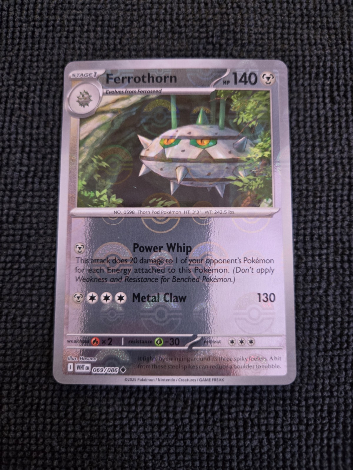 Ferrothorn 069/086 - (Poke Ball Pattern) - Pokemon SV: White Flare ENGLISH NM