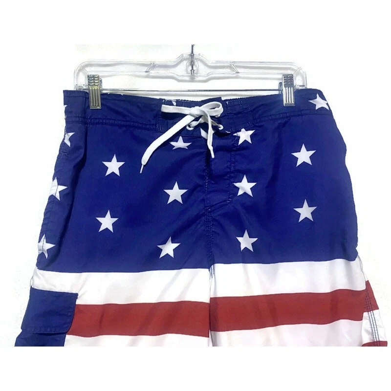 Bioworld Board Shorts Swim Suit Men's Large Stars and Stripes Patriotic  - Image 4 of 4