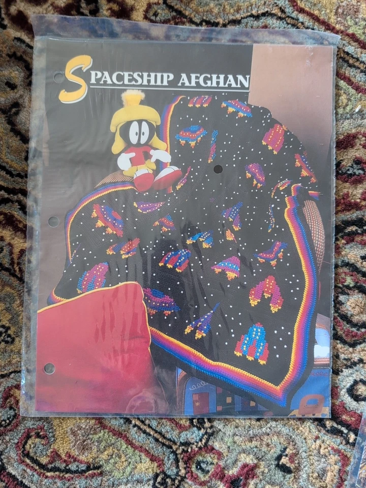 CROCHET Annie’s Afghan Quilt Club 4 Patterns,Spaceship, Beautiful Blossoms & Mor - Image 2 of 4