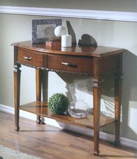 CONSOLLE NOCE SAGOMATA 2 CASSETTI CON INTAGLI x INGRESSO SOGGIORNO ENTRATA 905