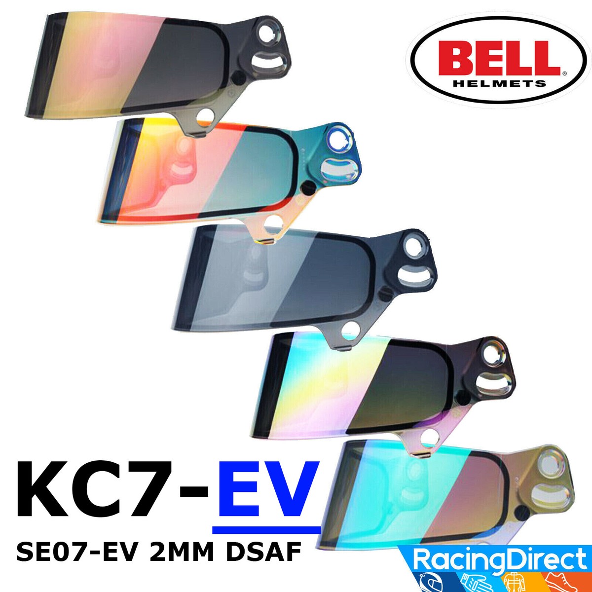 Bell SE07-EV 2MM DSAF Shield KC7-EV Helmet Visor All Styles Available