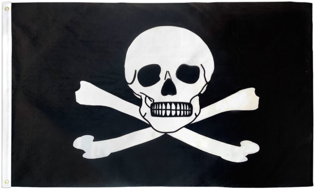 Skull Crossbones Pirate Flag 3x5ft Jolly Roger Skull Pirate Flag