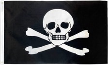 Skull Crossbones Pirate Flag 3x5ft Jolly Roger Skull Pirate Flag