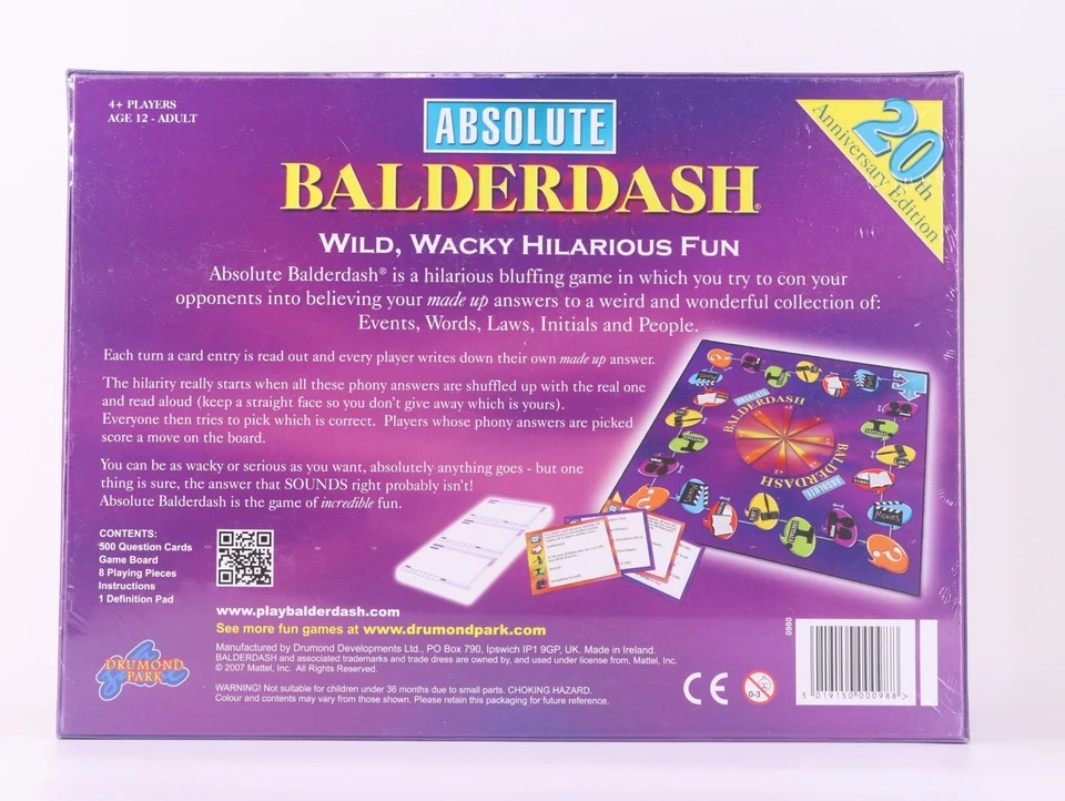 Absolute Balderdash 20th Anniversary Edition 2007 Mattel - Image 2 of 4