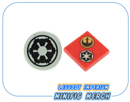 LEGO Decorated Tiles - Star Wars Imperial Rebel Logo Insignia - Minifig Merch - Picture 1 of 3