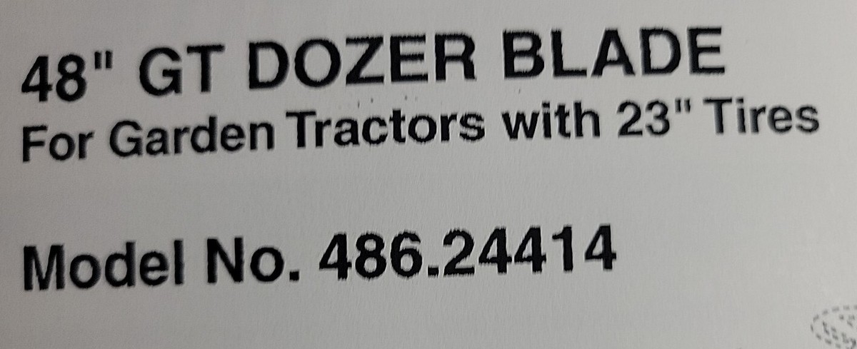 Craftsman Garden Tractor 48 Dozer Blade Implement 486.24414 Owner