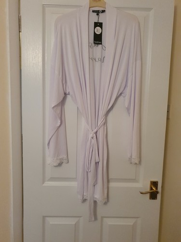 Boohoo white ladies brides wrap 