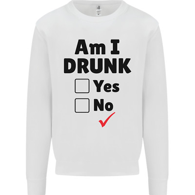 Bin ich betrunken lustiges Bier Alkohol Wein Guiness Kinder Sweatshirt Pullover