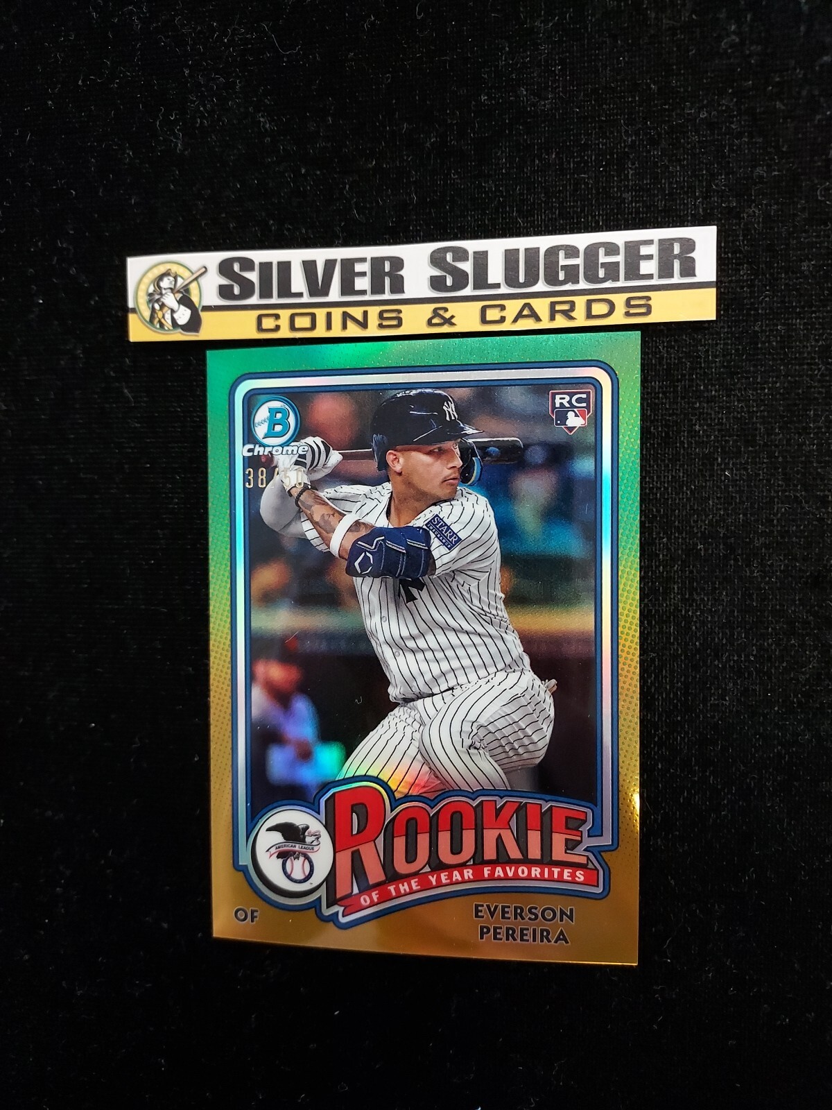 2024 Everson Pereira Bowman Chrome ROTY Favorites Gold /50 #ROY-15 RC Yankees