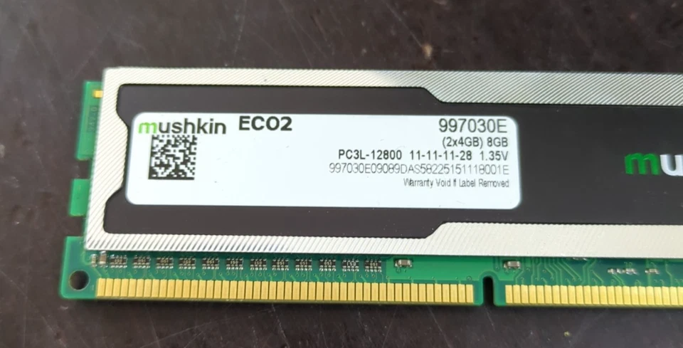 Mushkin Eco2 8GB (2x4GB) PC3L-12800 Heatsink Desktop RAM - Image 3 of 3