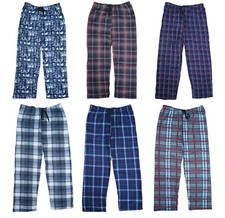 Men's Fleece Pajama Sleep Pants Plaid Soft Cozy Warm Size S-2XL New